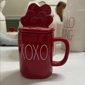 Rae Dunn Red XOXO Mug with Heart Lid